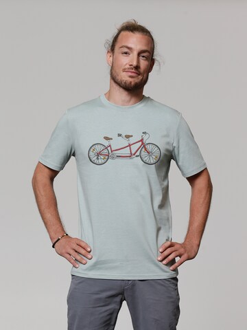 T-Shirt ' Tandem ' Watapparel en vert : devant