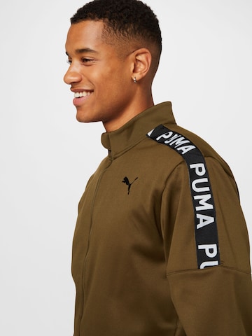 PUMA Trainingsjack in Bruin