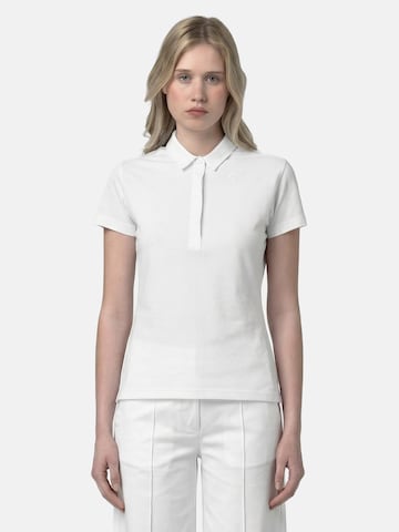 K-Way T-shirt 'K-WAY AMDEA PIQUE SLIM T-Shirt e Polo' i vit: framsida