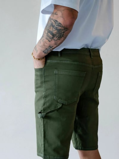 Denim Project Pantalon ' DPFlap ' en vert, Vue avec produit