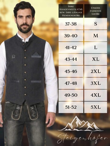 Steigenhöfer Traditional Vest 'Gustav' in Black