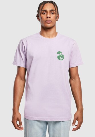 Merchcode Shirt 'Beatles -  Apple Words' in Purple: front