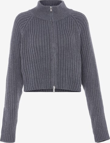 Libbi Knit Cardigan in Grey: front