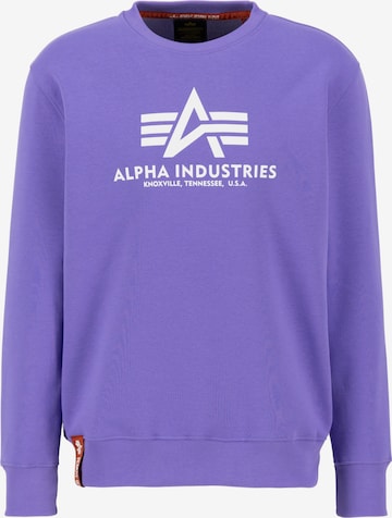 ALPHA INDUSTRIES Tréning póló - lila: elől