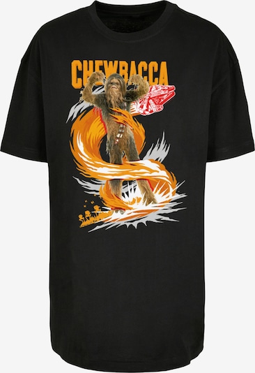 F4NT4STIC T-shirt oversize 'Star Wars Chewbacca Gigantic' en marron / orange / rouge / noir, Vue avec produit