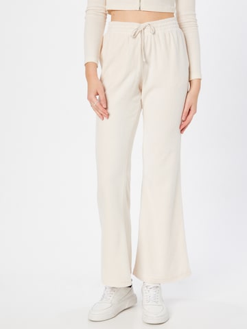 Bootcut Pantalon 'Roxanna' WEEKDAY en blanc : devant