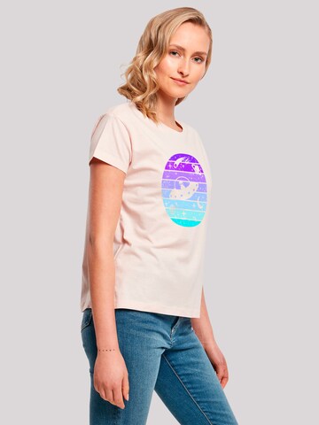 F4NT4STIC Shirt 'Retro Alien Space Sunset' in Roze