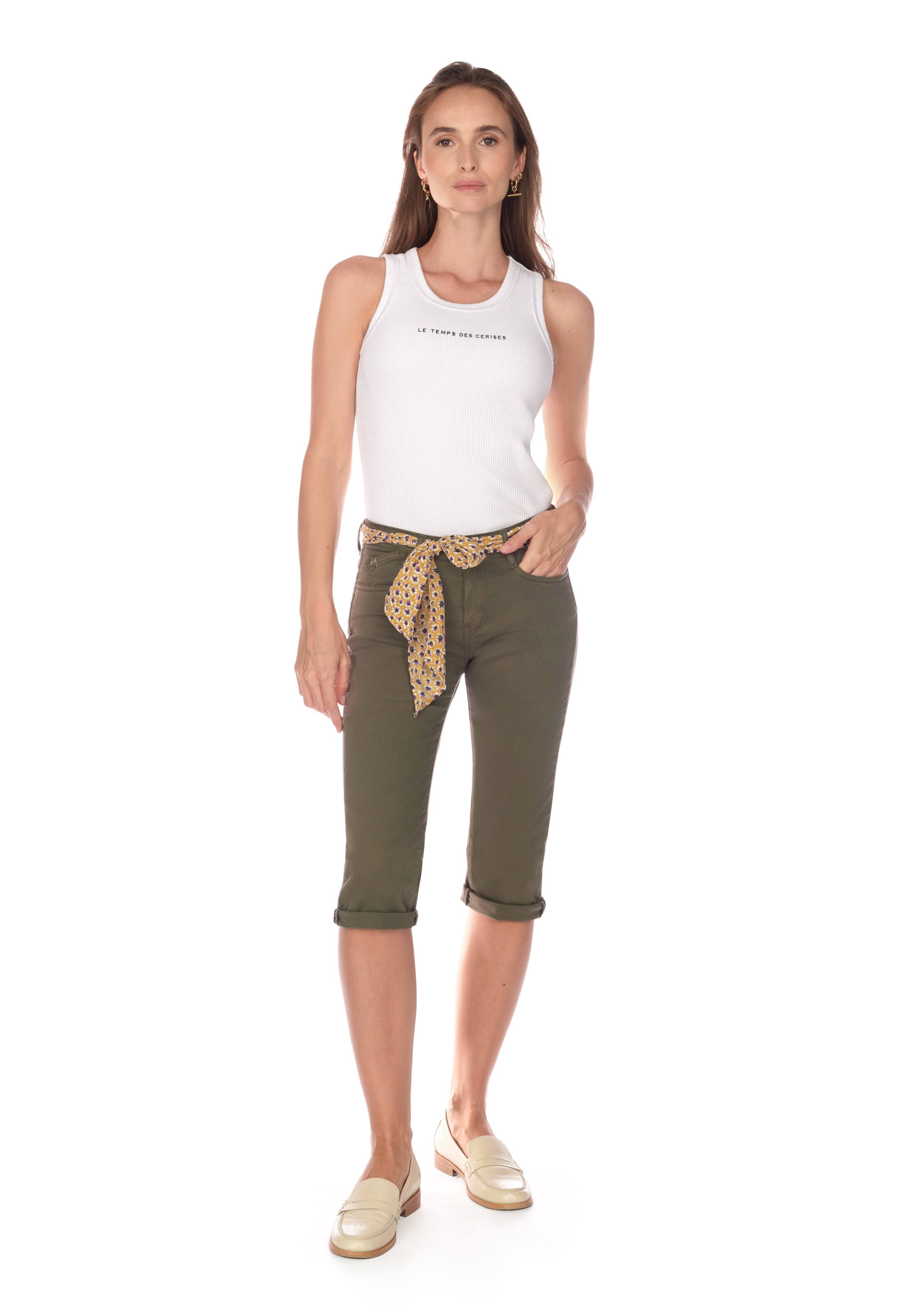 Regular Pantalon 'Kaya' Le Temps Des Cerises en vert