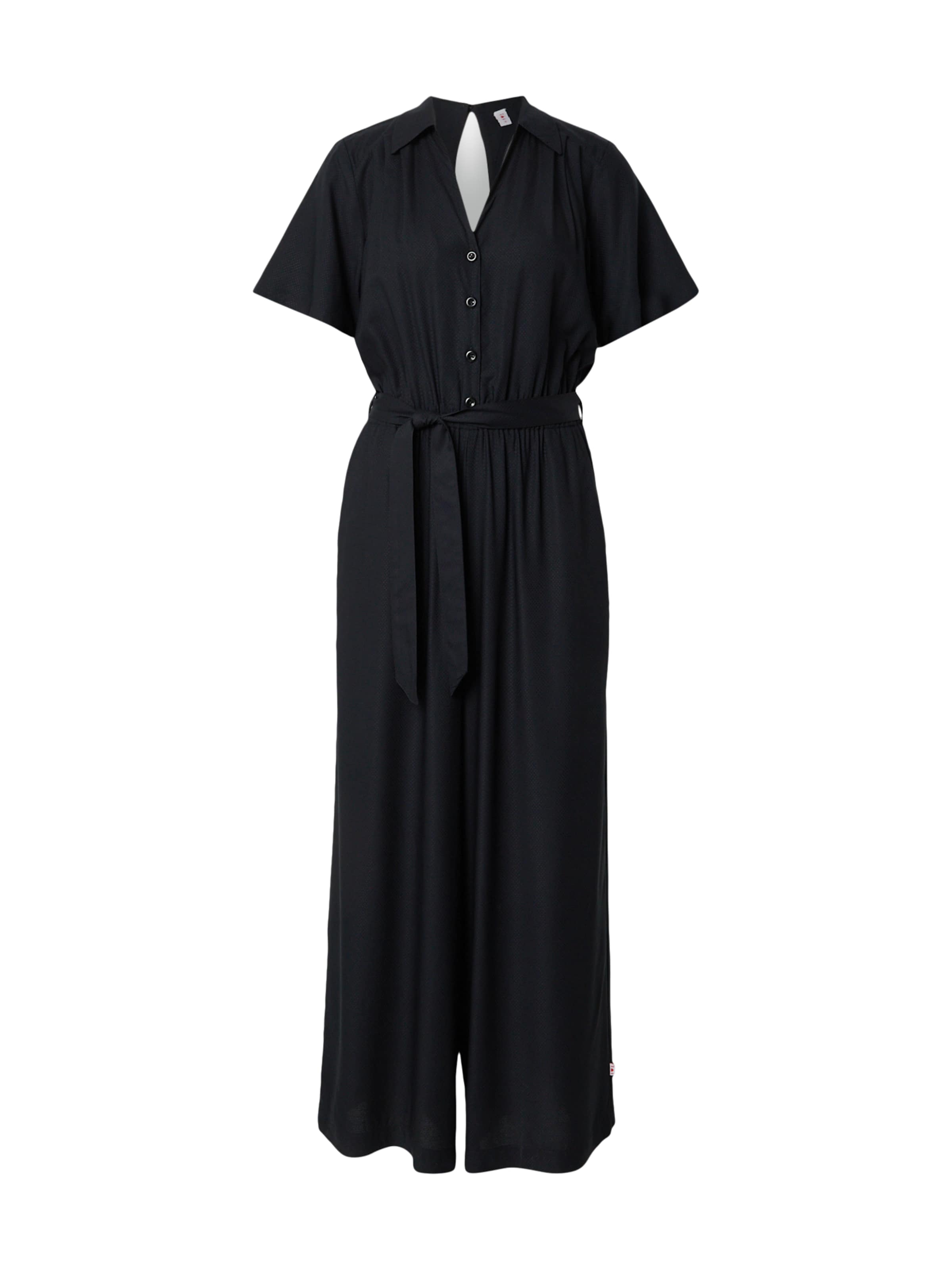 Blutsgeschwister Jumpsuit 'Charming Steps' in Zwart: voorkant