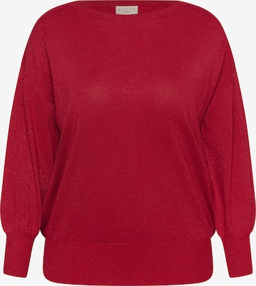 KAFFE CURVE Trui in Rood: voorkant