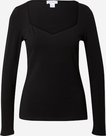 Warehouse - Camiseta en negro: frente