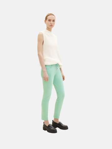 Coupe slim Pantalon TOM TAILOR en vert