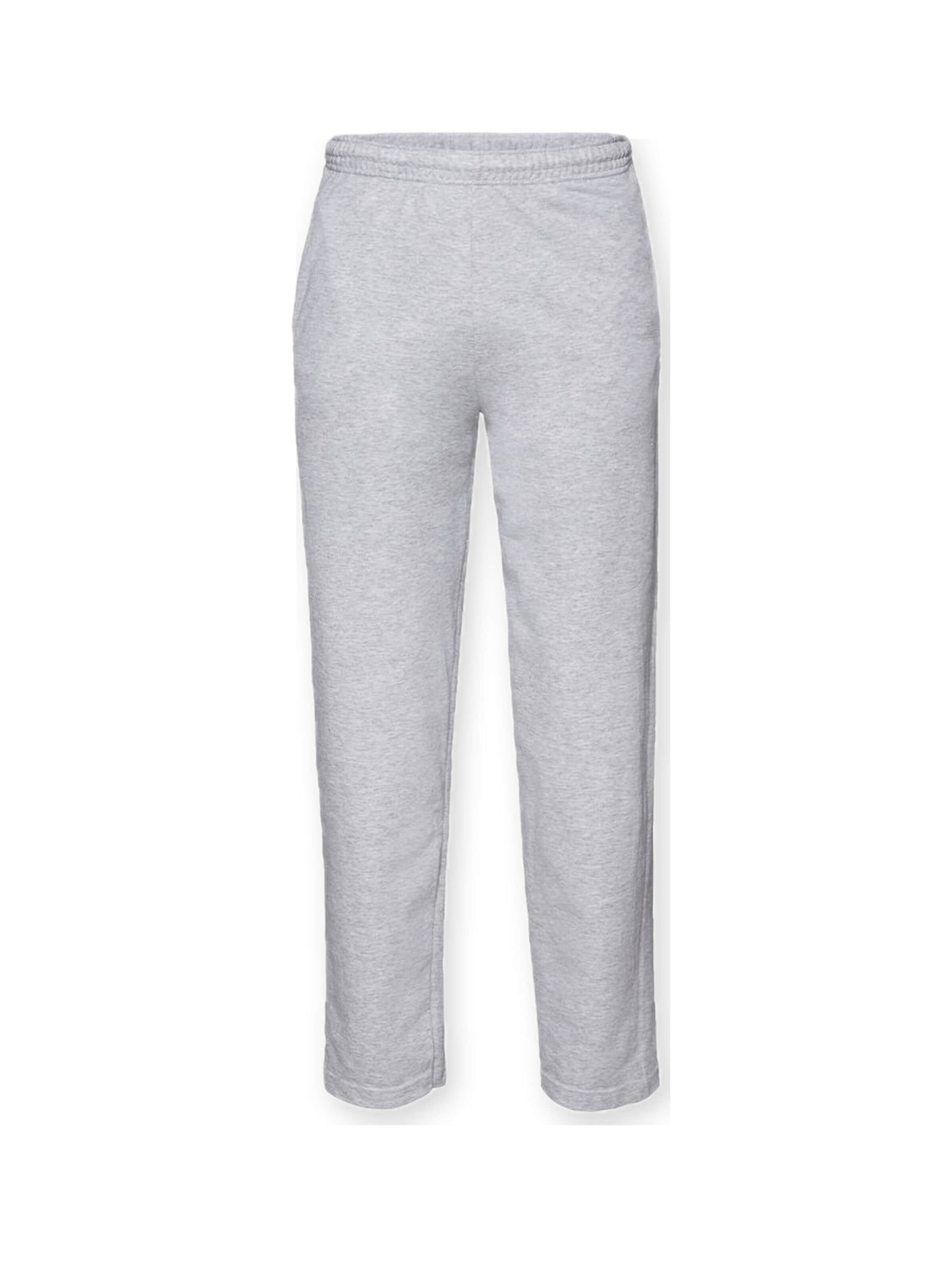 FRUIT OF THE LOOM Loosefit Bukser 'Lightweight sweatpants without elastic cuffs' i grå: forside