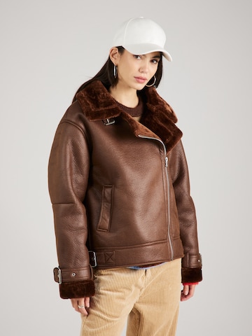 TOPSHOP Between-Season Jacket in Brown: front