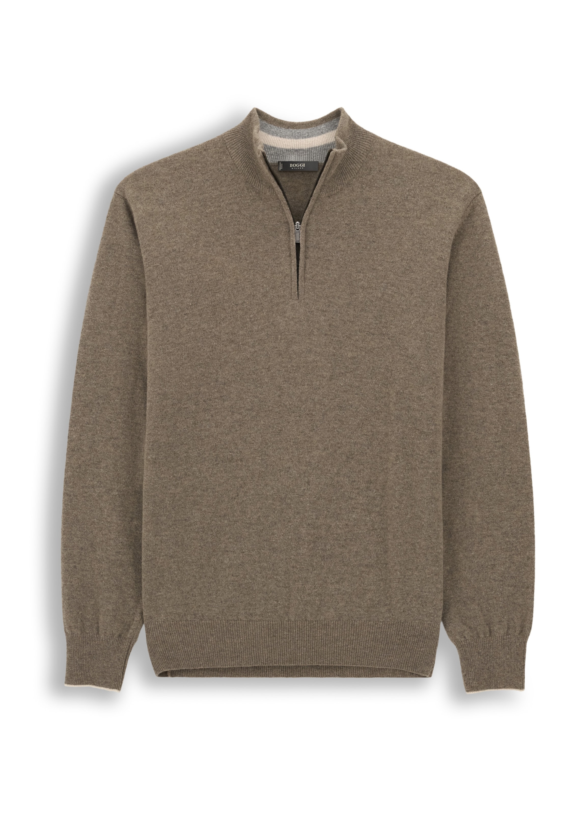 Boggi Milano Gebreid vest in Beige: voorkant