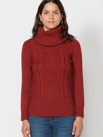 Pullover di KOROSHI in rosso: frontale