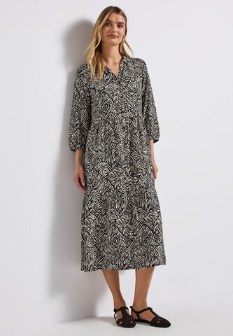 STREET ONE Shirt Dress in Black: front