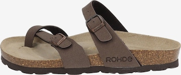 ROHDE T-Bar Sandals in Brown