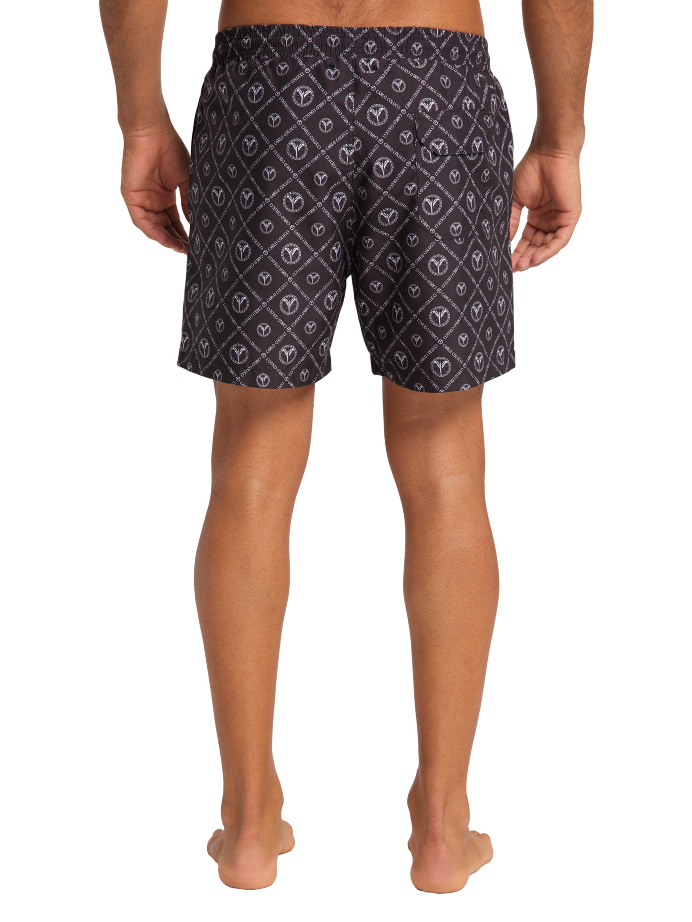Carlo Colucci Badeshorts 'Carazzato' in Schwarz
