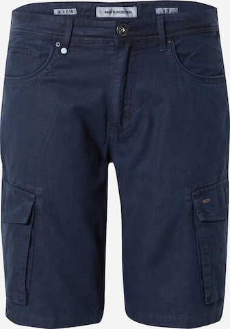 No Excess Regular Cargobroek in Blauw: voorkant