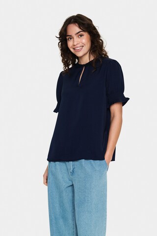 SAINT TROPEZ Blouse 'Nunni' in Blauw: voorkant