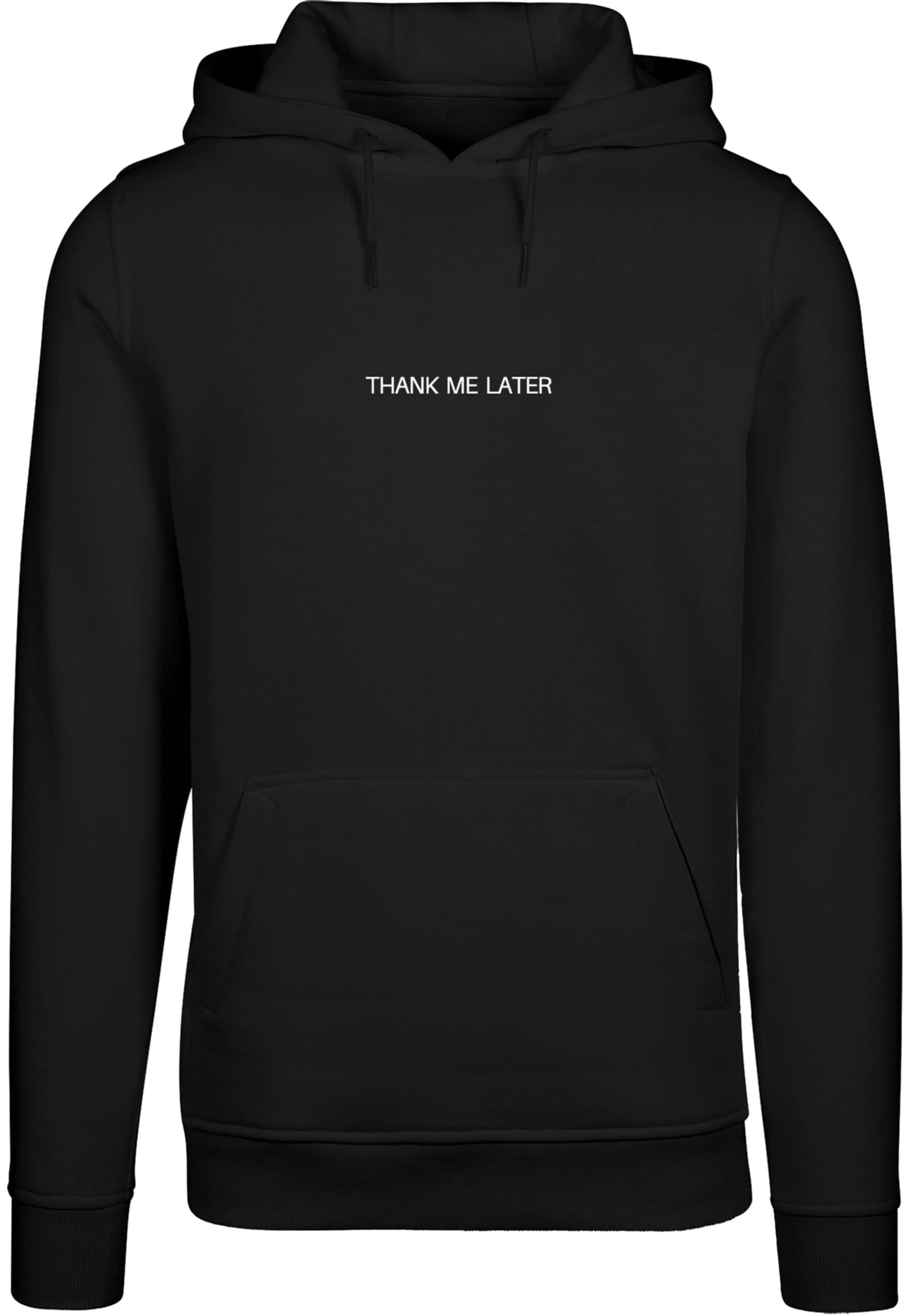 Felpa 'Thank Me' di Mister Tee in nero: frontale