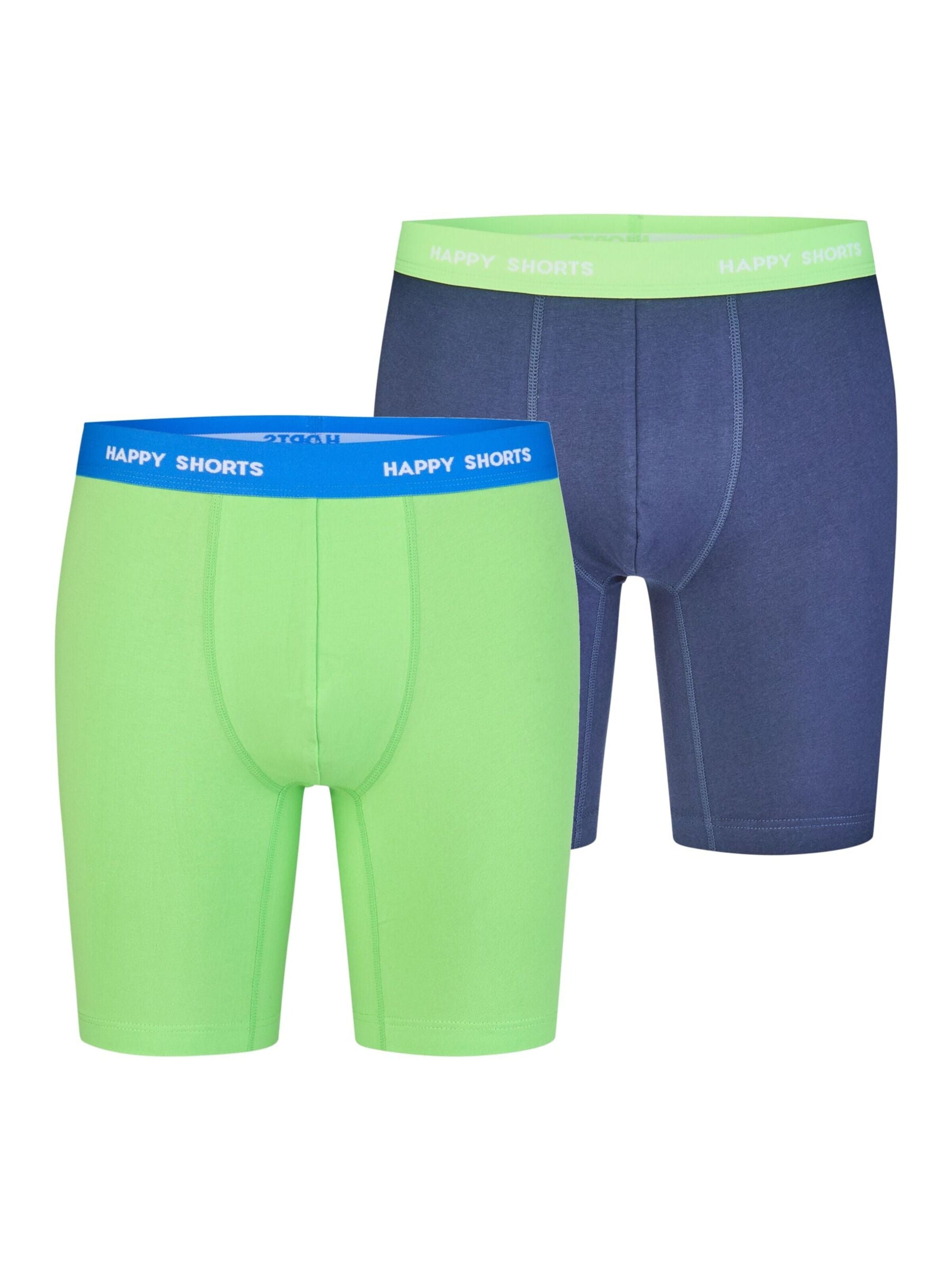 Happy Shorts Boxer shorts '2 Happy Shorts Jersey Trunk Long Men's Boxer Shorts Pant' in Blue: front