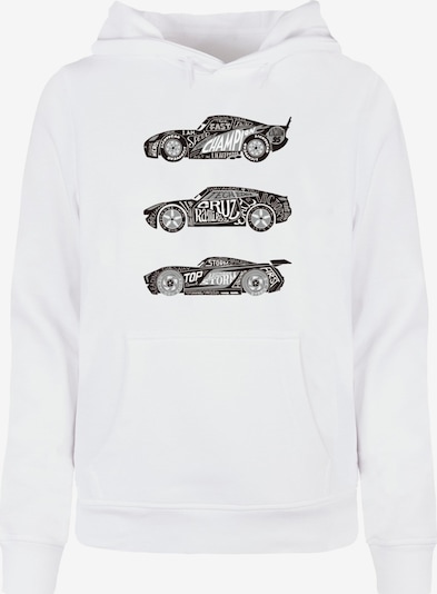 ABSOLUTE CULT Sweatshirt 'Cars - Text Racers' in grau / schwarz / weiß, Produktansicht