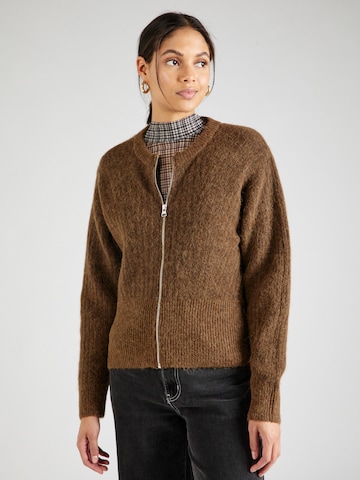 MSCH COPENHAGEN Knit Cardigan 'Sigune Nenaya' in Brown: front