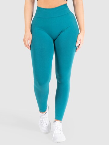 Smilodox Skinny Leggings 'Slayton Scrunch' in Blau: Vorderseite