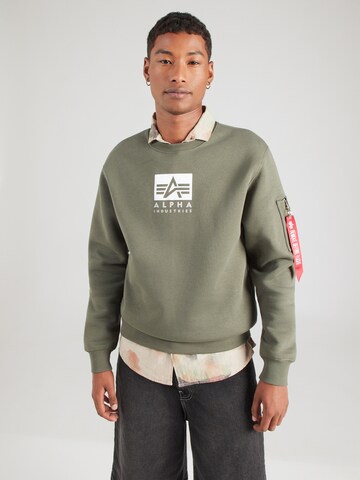 ALPHA INDUSTRIES Sweatshirt in Green: front