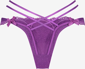 Hunkemöller - Tanga 'Fleur' en lila: frente