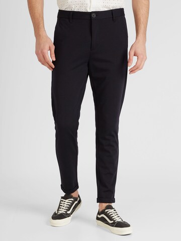 Coupe slim Pantalon chino Lindbergh en bleu : devant