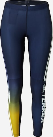 ADIDAS TERREX Sports trousers 'Agravic XC Race' in Blue: front