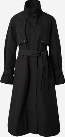 Claire Between-Seasons Coat 'Ombretta' in Black: front