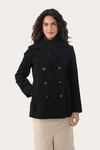 Part Two Between-seasons coat in Black: front