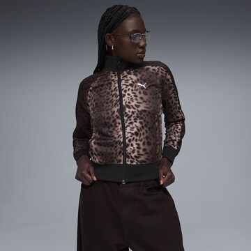 PUMA Sportjas 'T7 Leo Luxe' in Zwart: voorkant