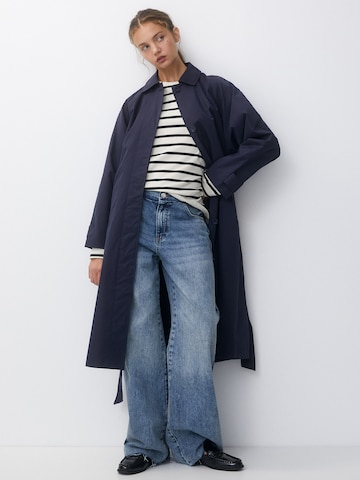 Manteau mi-saison Pull&Bear en bleu : devant