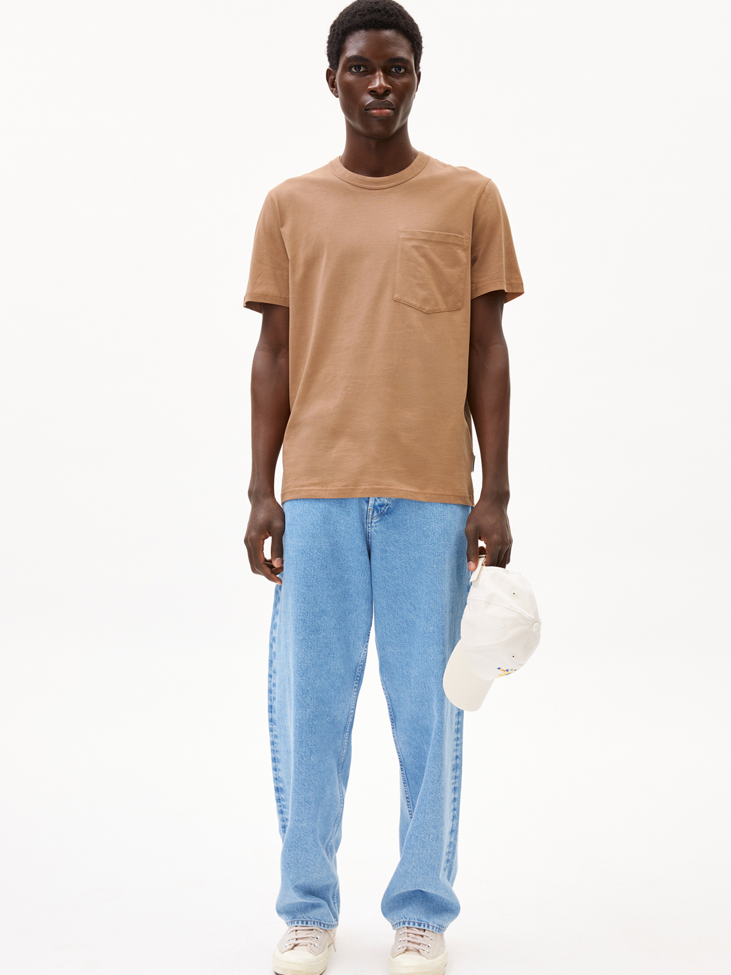 ARMEDANGELS Shirt ' MAARKOS POCKET ' in Brown: front