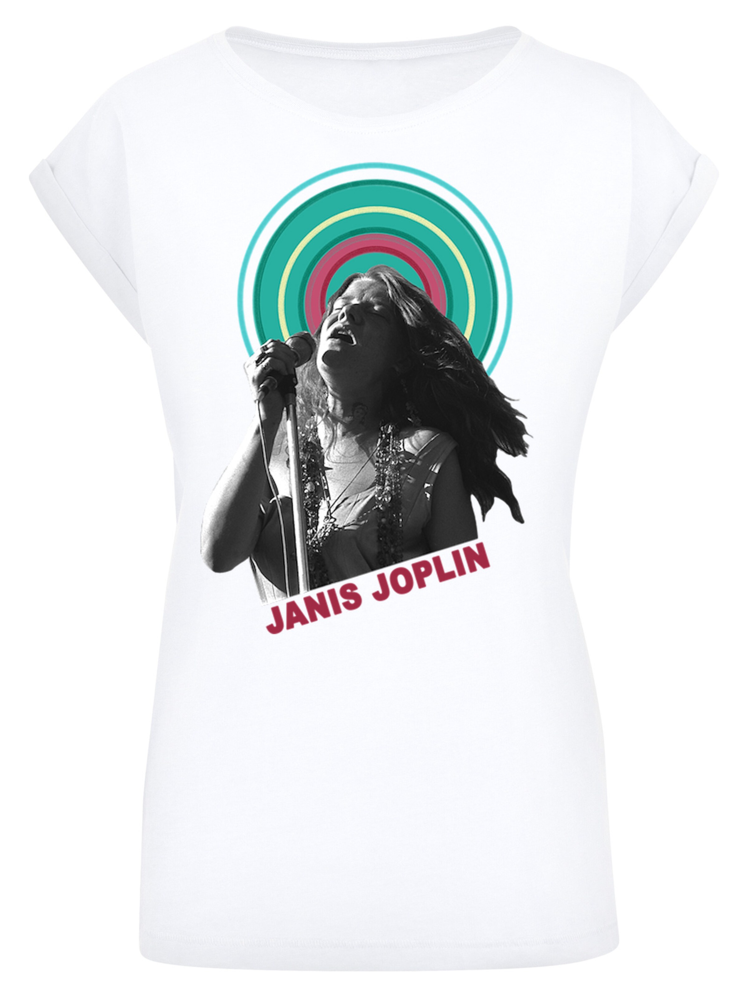 F4NT4STIC Shirt 'Janis Joplin' in White: front