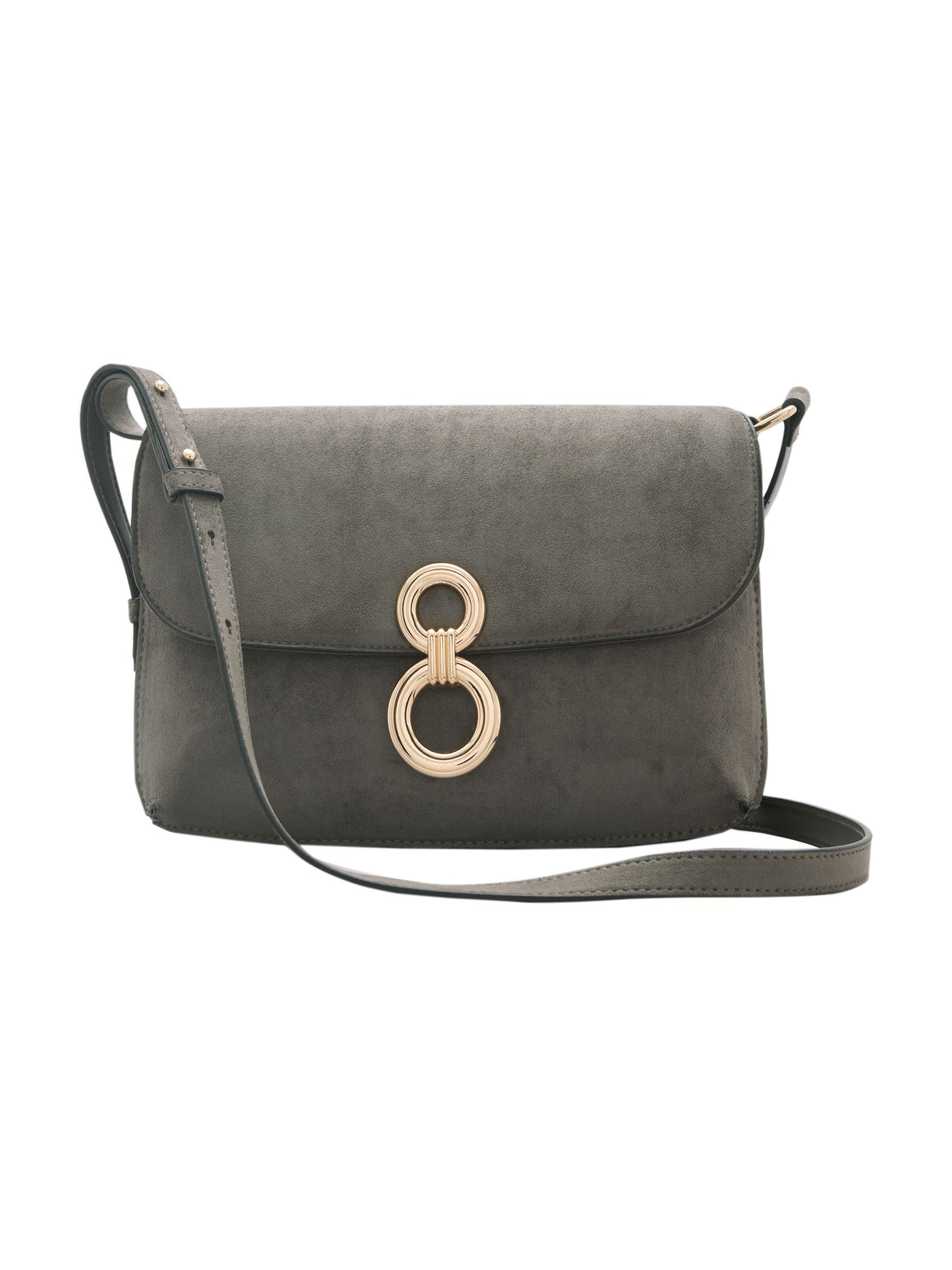 Borsa a tracolla di Lipsy in grigio: frontale