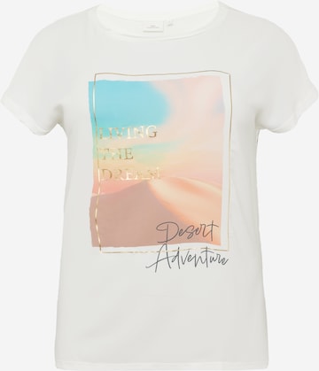 T-shirt 'KETTY' ONLY Carmakoma en blanc : devant