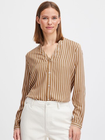 b.young Bluse ' FABIANNE ' in Braun: Vorderseite