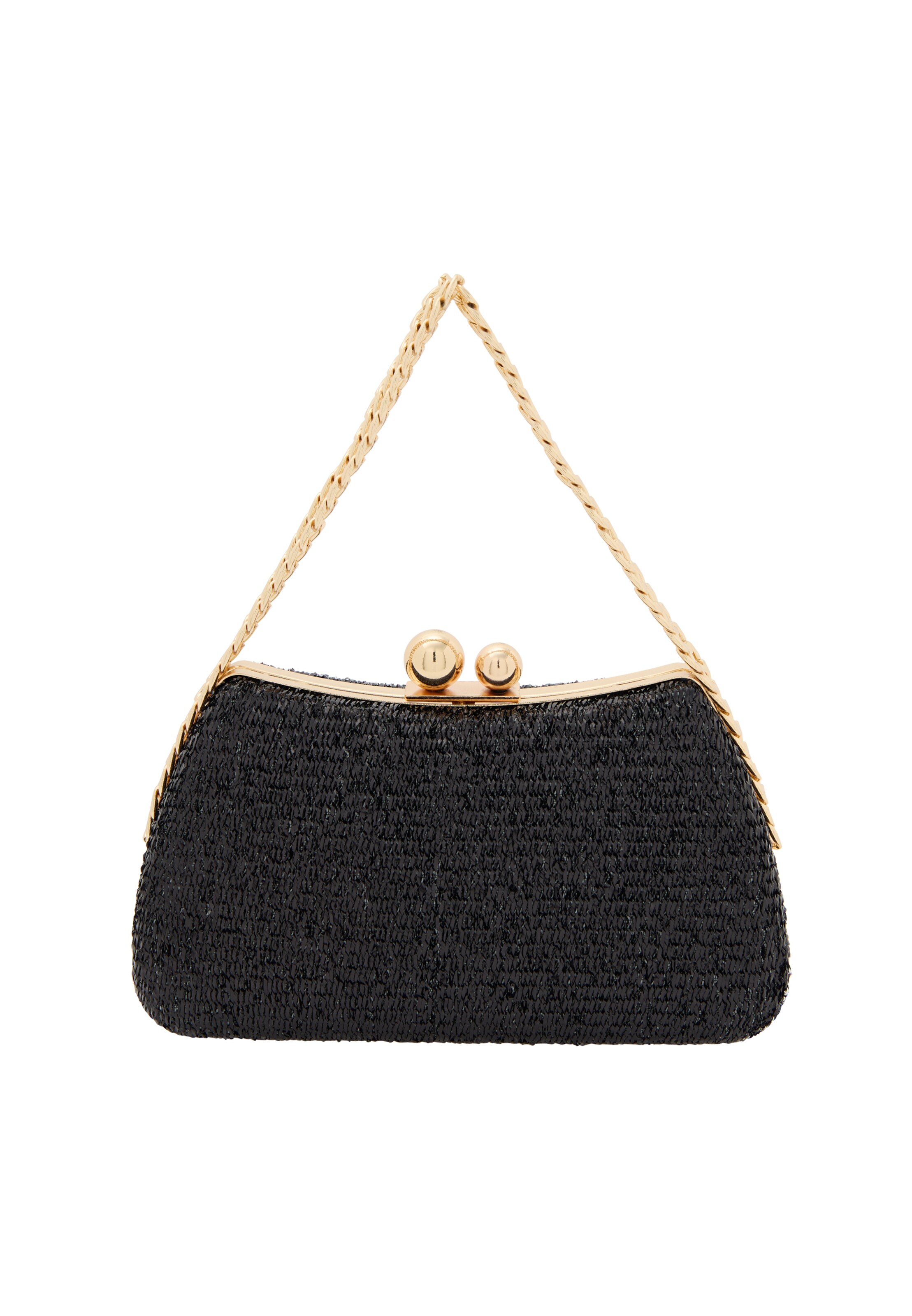 Pochette faina en noir : devant