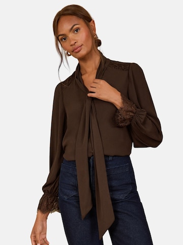 Chemisier love & roses en marron : devant