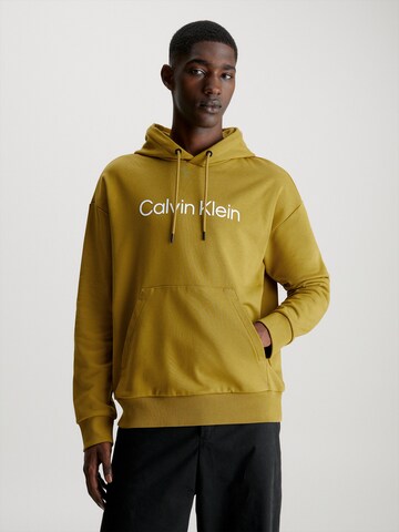 Sweat-shirt Calvin Klein en vert : devant