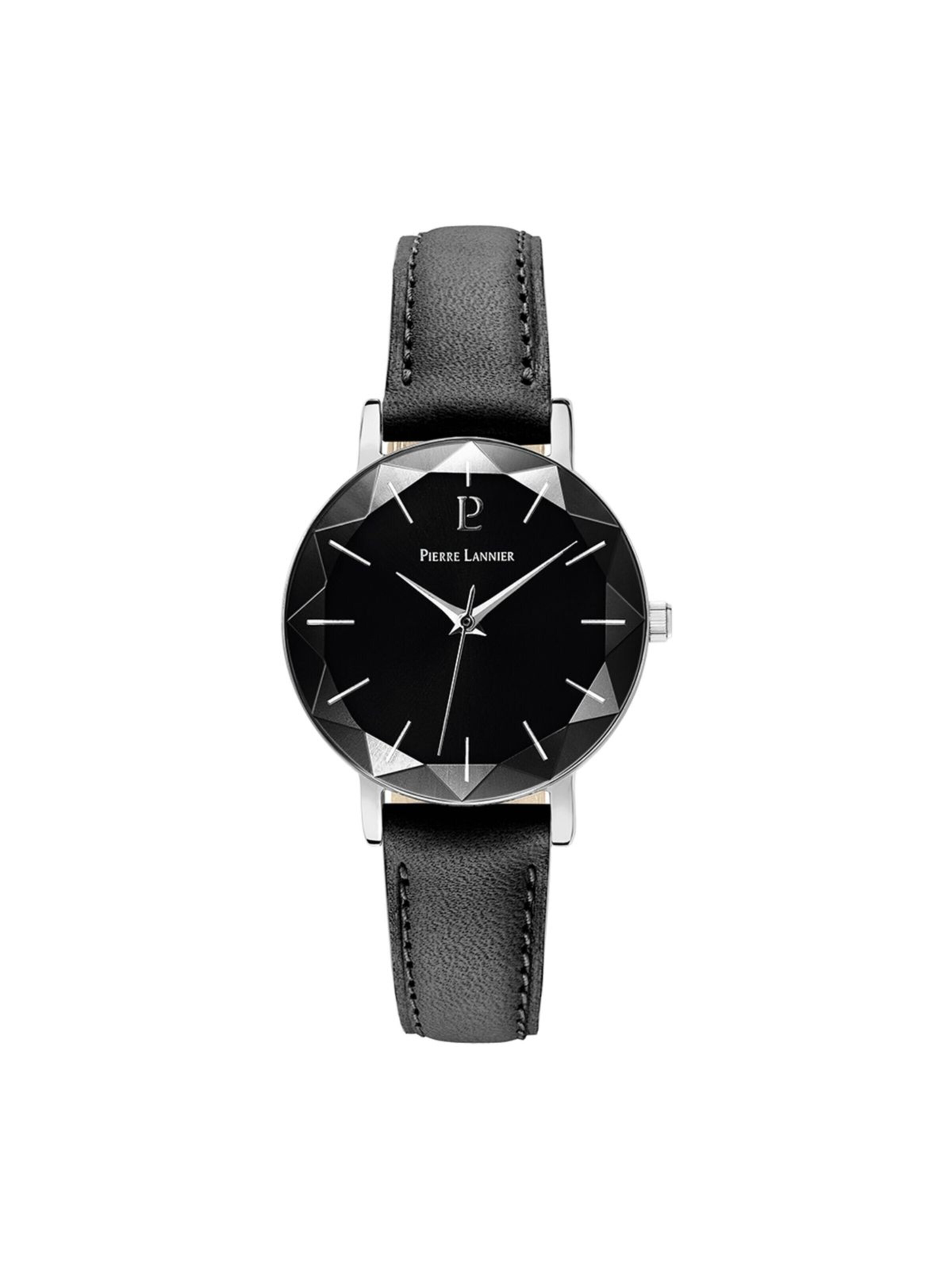 Montre à affichage analogique 'Multiples' Pierre Lannier en noir : devant