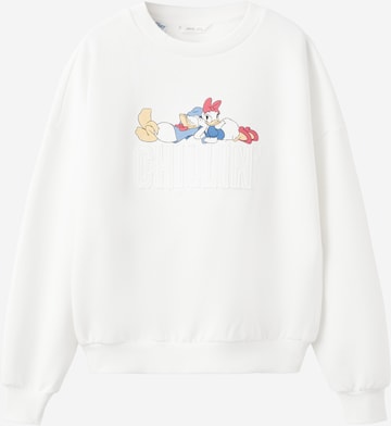 MANGO KIDS Collegepaita 'Pdchill' värissä valkoinen: etupuoli