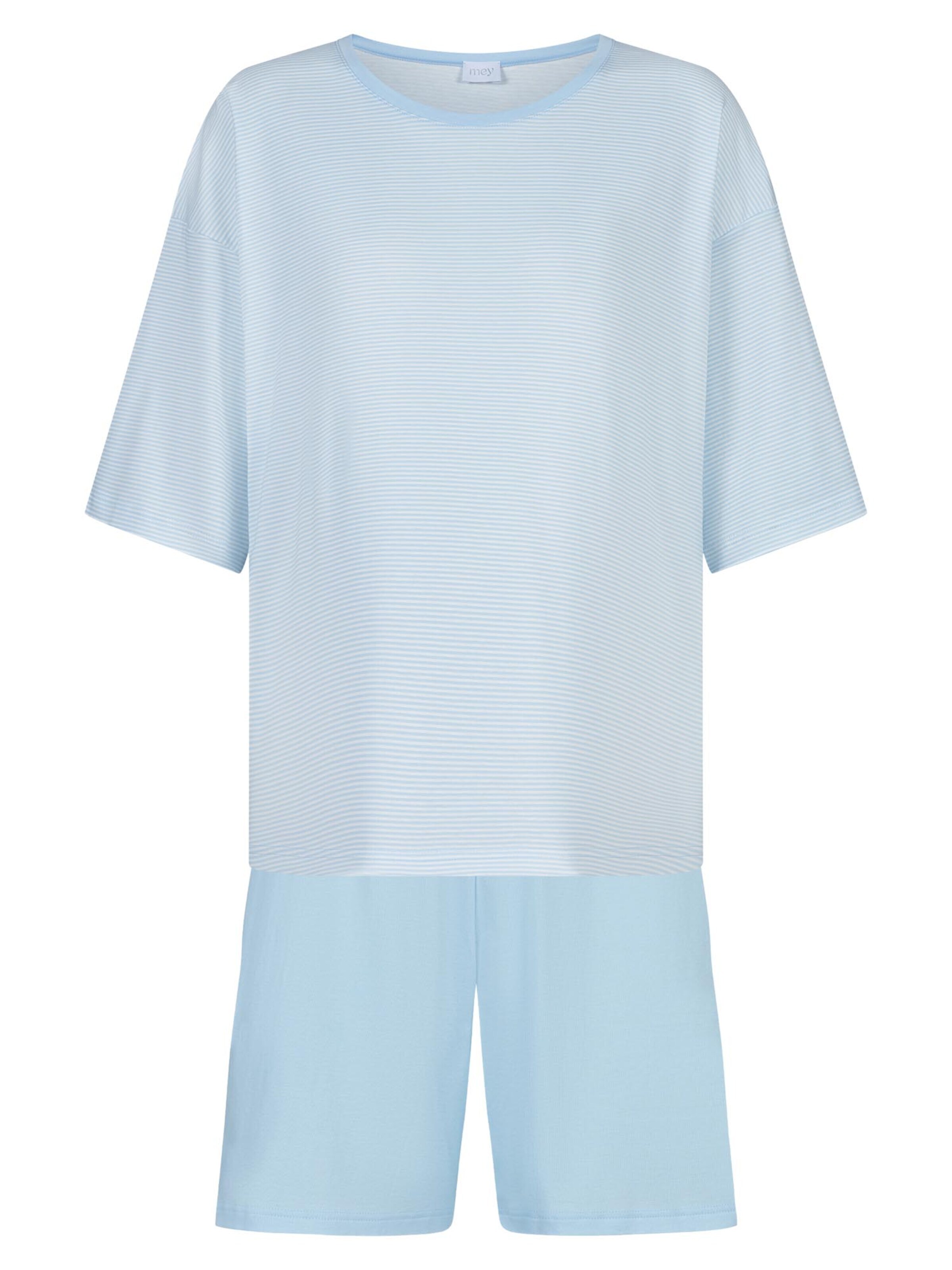 Mey Pyjama 'Simple Stripes'‌‌‌‌‌ in Blau: Vorderseite