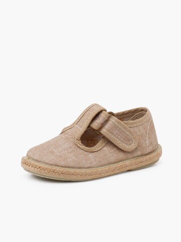 Pisamonas - Zapatos primeros pasos en beige: frente